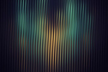 A dark, abstract background displays vertical lines of shifting colors, creating a wavy visual effect that evokes a sense of depth and movement.