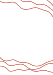 red and white lines wave element motif