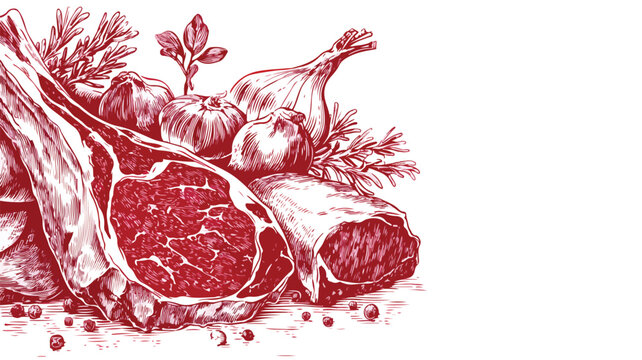 Fresh Meat Card Template for Butchery Farm Market Promotion - High-Quality Design - Powered by Adobe