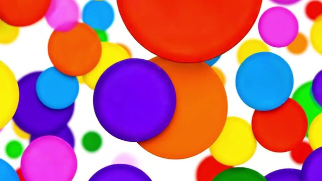 An abstract motion background of colorful circles for LGBTQ Pride Month