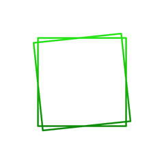 Green Minimalist Square Frame Outline Vector Design