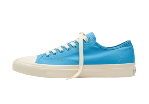 Isolated blue canvas shoes on clean backdrop showcase style and comfort for active lifestyle