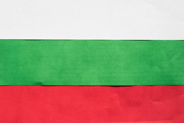 Bulgarian flag closeup