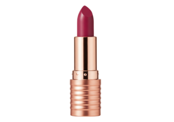 Isolated lipstick tube of rich, deep color on a bright background, beauty and makeup product