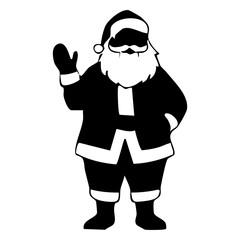 santa clause silhouette illustration