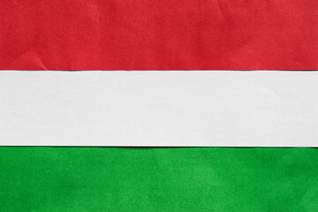 Hungarian flag closeup