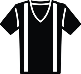 Minimalist american football jersey icon with team colors