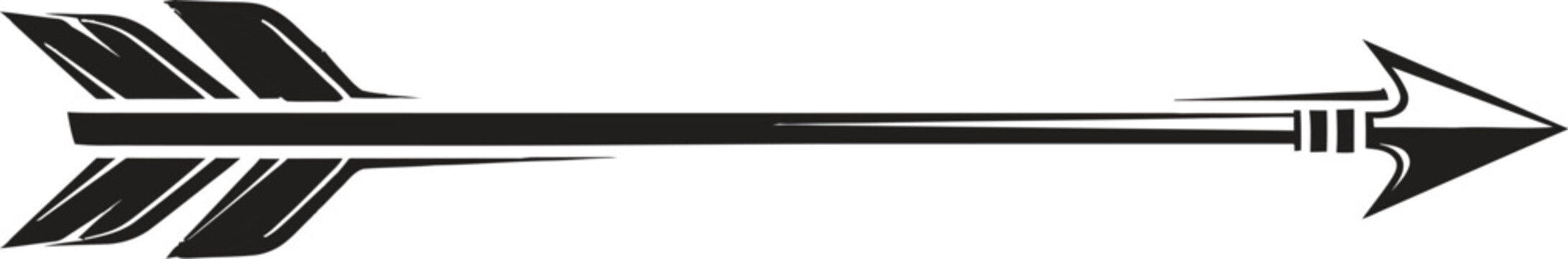 A sleek and powerful arrow, poised for flight, symbolizes direction, focus, and determination