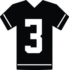Retro american football jersey with team number graphic