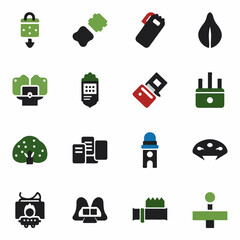 Lifestyle icon set. Containing healthy lifestyle, diet, exercise, sleep, relationships, running, routine, self-care, culture and hobbies icons. Solid icon collection.