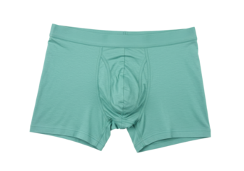 Isolated aqua boxer briefs, underwear, fashion apparel for men, male clothing article