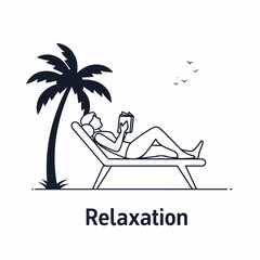 Wellness web icon set in line style. Relaxation, spa, sleep, yoga, health, lifestyle, spiritual practice, meditation, collection. Vector illustration.