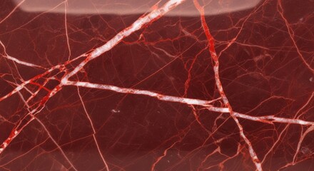 Close-up of red marble with white veins, showing texture and pattern.