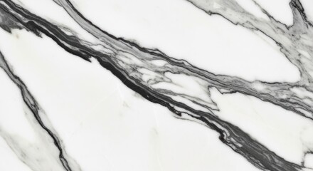 White marble with black veins texture background.