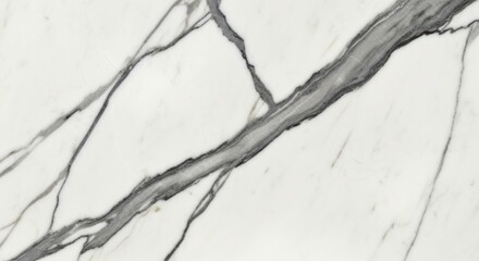 Close-up of white marble with grey veins, creating a natural stone pattern.