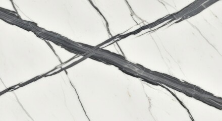 White marble with dark veins, close-up texture background.