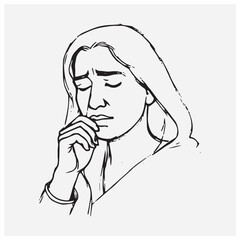 woman with a cigarette