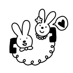 Wired, sweet long-distance lovers. Cute modern connection.