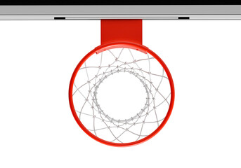 Top view. Basketball board with basket, transparent background © Retouch man