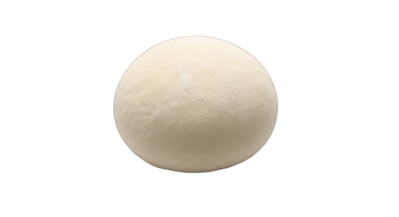 Fresh pizza dough ball isolated on transparent background