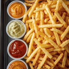 Dip Into Happiness: The Ultimate French Fry & Sauce Board!