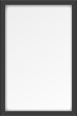 Empty black frame with blank white copy space