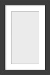 Blank picture frame with white mat displaying copy space