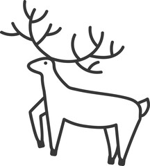 Reindeer icon representing christmas celebration and winter season