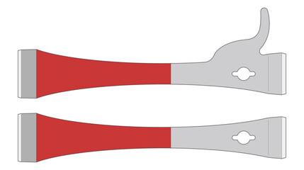 A vector illustration of a beekeeper's tool, featuring a chisel, isolated on a white background.