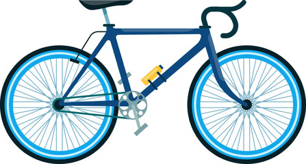 Fototapeta premium Blue road bicycle for urban commuting and healthy lifestyle