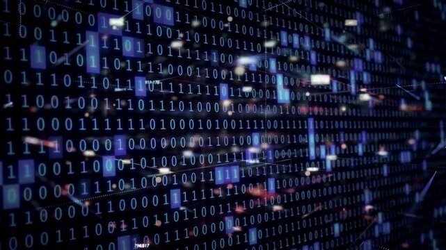 Moving Binary Numbers Representing Cybersecurity Data Stream.