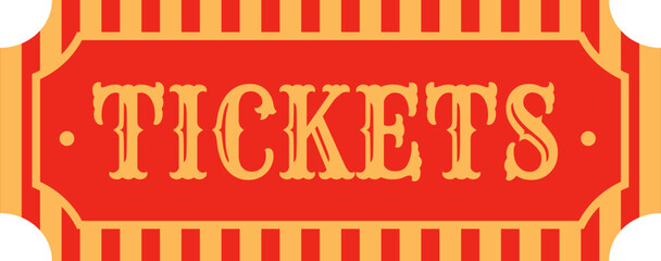 Retro circus admission tickets pass graphic element © Frogella.stock