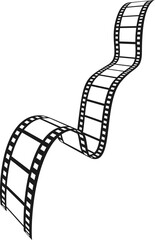 Fototapeta premium Film strip element conceptualizing cinema and media production