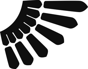 Abstract flying wing black graphic element design