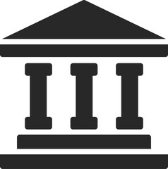 Financial institution building icon representing bank and government