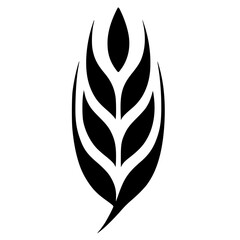 Simple wheat logo silhouette