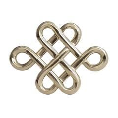 Endless Knot: A shimmering symbol of eternity and interconnectedness, this golden endless knot embodies the seamless flow of life.
