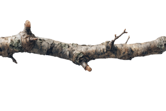 Ethereal Branch: A solitary branch, its weathered form a testament to nature's resilience, stands in stark contrast.