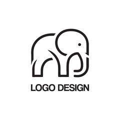 Obraz premium elephant logo design template
