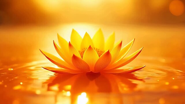 Yellow lotus flower in water