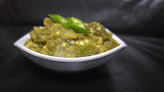 guacamole,Sambal hijau,Sambal Ijo,Sambal lado mudo,Green chili sambal,Green chili paste,Green chili sauce.Traditional Indonesian sambal from West Sumatra