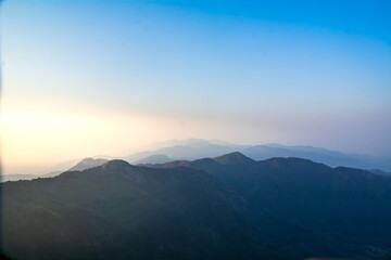 sunrise in the mountains
