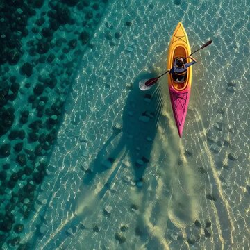 mann, drohne, luftbild, padeln, paddeln, paddelboot, meer, wasser, baden, ozean, spa&szlig;, schnorcheln, sommer, sport, boot, anreisen, natur, frau, kayak, urlaub, leute, beach, pool, tauchen, insel, tropi