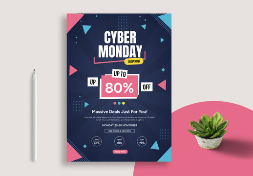 Cyber Monday And Flyer Poster Design