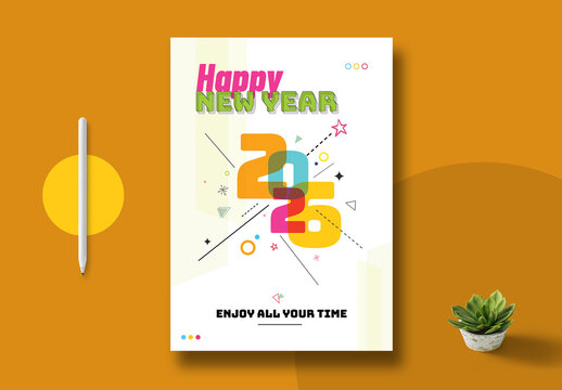 Happy New Year 2026 Poster Design
