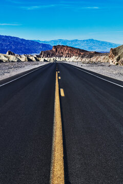 Road going through Death Valley National Park, California, Southwest, United States
