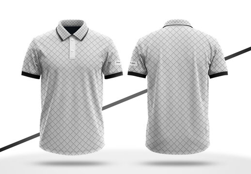 Polo Shirt Black And White Color