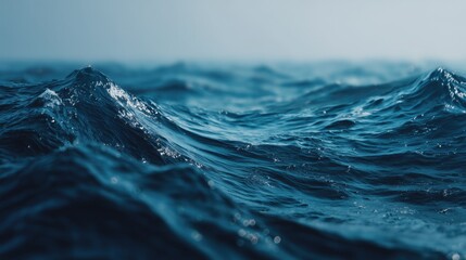 Ferocious weather conditions in the open seas. Challenging and turbulent waves in the ocean