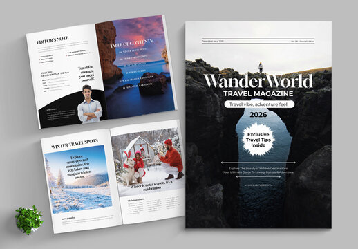 Travel Magazine Template Layout