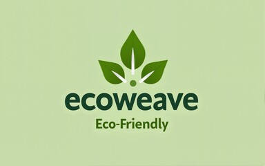 Ecoweave Logo - Eco-friendly Leaf Design. High quality